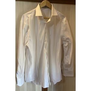Twilllory Tailored Fit Men’s 16.5, 32-33 Button Up White Long Sleeve